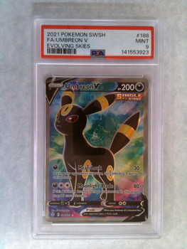 Pokemon: PSA 9 Umbreon V Full Art Evolving Skies #188
