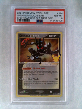 Pokemon: PSA 8 Greninja Gold Star Celebrations #SWSH144