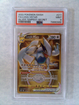 Pokemon PSA 9 Lugia VStar Silver Tempest Secret 211/195
