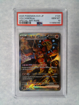 Pokemon Japanese PSA 10 Volcanion EX SAR 124/100