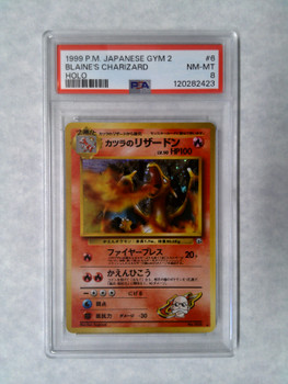 Pokemon Japanese PSA 8 Blaine's Charizard Holo 006