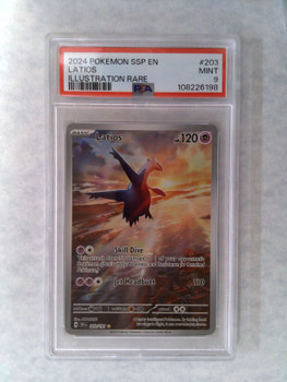 Pokemon PSA 9 Latios Surging Sparks IR 203/191