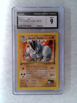 Pokemon CGC 9 Giovanni's Machoke Gym Challenge 1st Edition 42/132