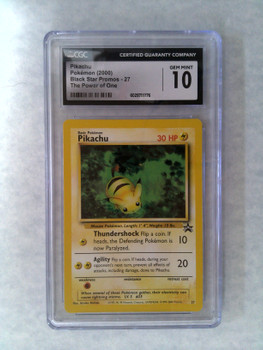 Pokemon CGC 10 Gem Mint Pikachu Black Star Promo 27 The Power of One