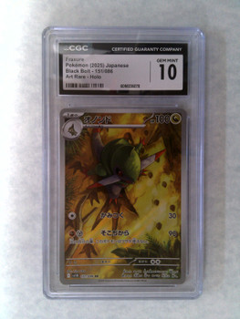 Pokemon Japanese CGC 10 Gem Mint Fraxure Black Bolt AR 151/086