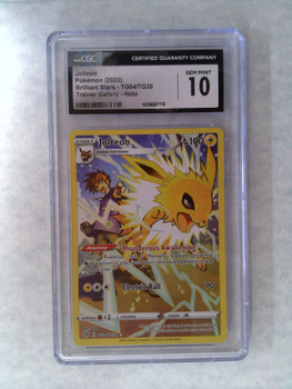 Pokemon CGC 10 Gem Mint Jolteon Brilliant Stars TG04/TG30