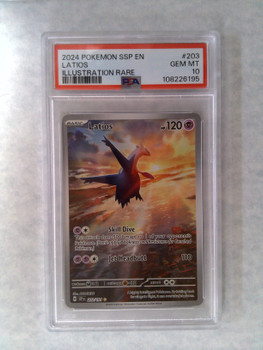 Pokemon PSA 10 Latios Surging Sparks IR 203/191