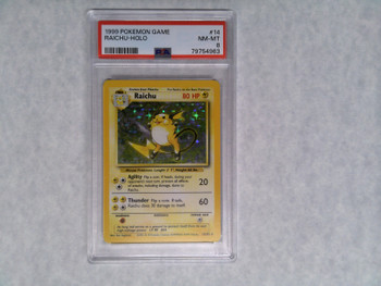 Pokemon PSA 8 Raichu Base Set Holo