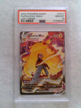 Pokemon PSA 10 Pikachu VMAX Lost Origin TG17/TG30
