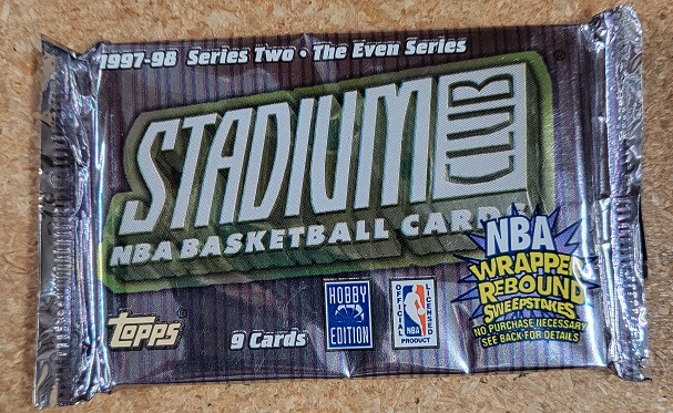 1997/98 Topps Stadium Club Series 2 Even Series Basketball Hobby Pack