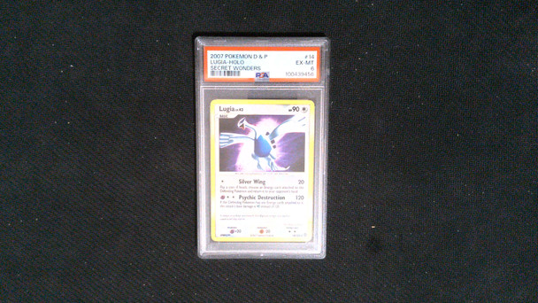 PSA 6 Pokemon Lugia Holo Secret Wonders 14/132