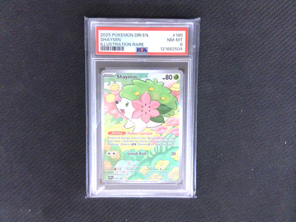 PSA 8 Pokemon Shaymin Destined Rivals Illustration Rare 185/182