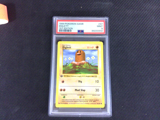 PSA 9 Pokemon Diglett Base Set 1st Edition 47/102