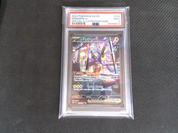 PSA 9 Pokemon Miraidon ex Special Illustration Rare 244/198 Scarlet & Violet Base Set