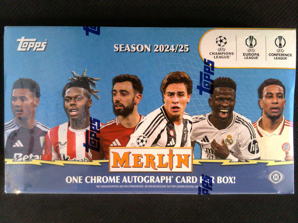 2024/25 Topps UEFA Club Competitions Merlin Chrome Soccer Hobby Box