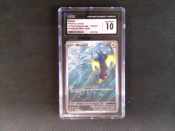 CGC 10 Pokemon Wattrel 178/167 Illustration Rare Twilight Masquerade