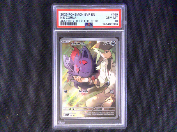 PSA 10 N'S Zorua SVP 189 Journey Togther ETB Promo