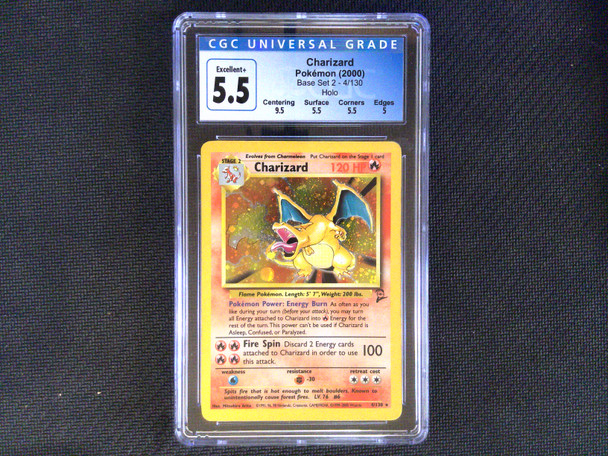 CGC 5.5 Charizard base set 2