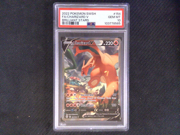 PSA 10 Charizard V Alt Art #154 Brilliant Stars