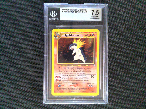 BGC 7.5 Typhlosion Neo Genesis Holo