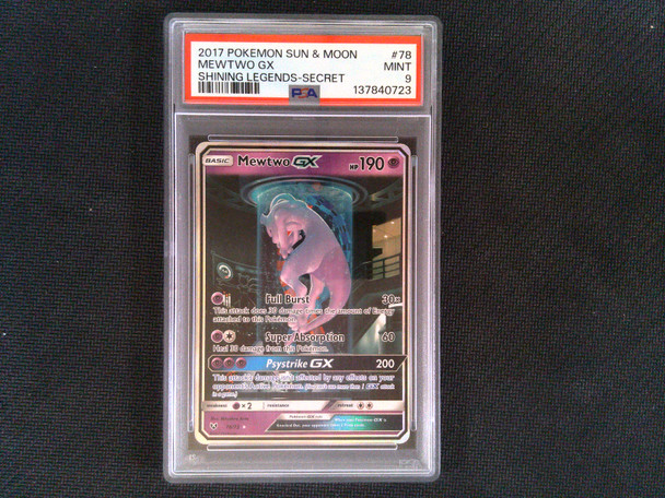 PSA 9 Mewtwo GX #78 Shining Legends
