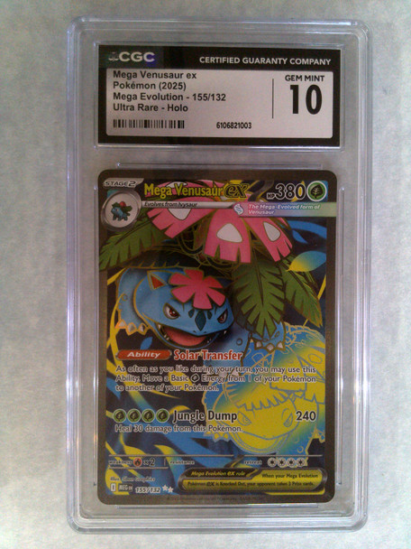 CGC 10 Gem Mint Pokemon Mega Venusaur EX 155/132