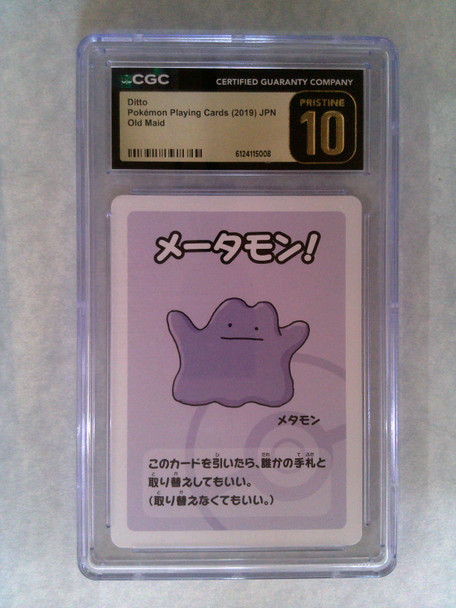 Pokemon: CGC Japanese Pristine 10 Ditto Old Maid Playing Card