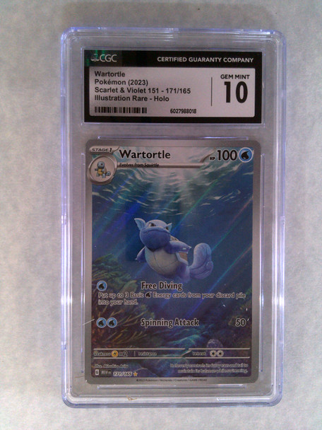 Pokemon: CGC 10 Wartortle Scarlett & Violet Illustration Rare 151 171/165