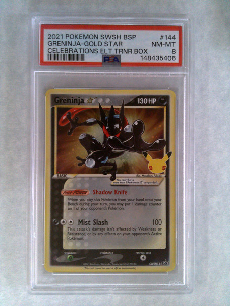 Pokemon: PSA 8 Greninja Gold Star Celebrations #SWSH144