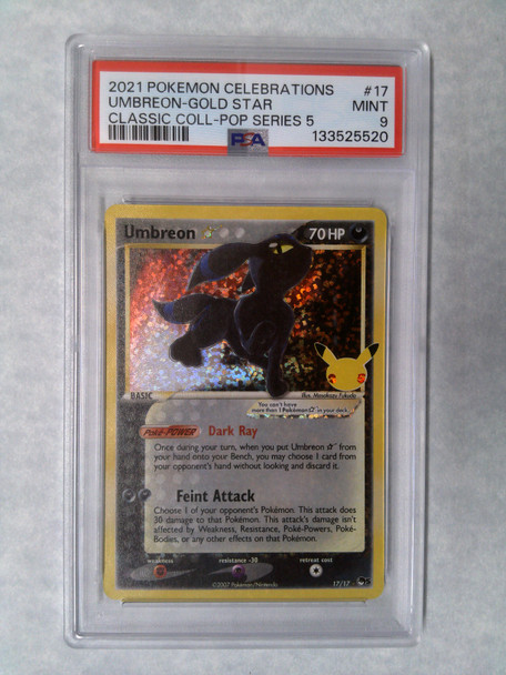 Pokemon: PSA 9 Umbreon Gold Star Celebrations