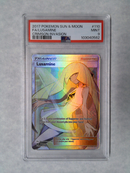 Pokemon PSA 9 Lusamine Crimson Invasion 110/111