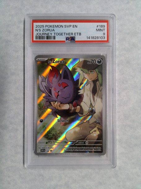 Pokemon PSA 9 N's Zorua Journey Together ETB Promo 189