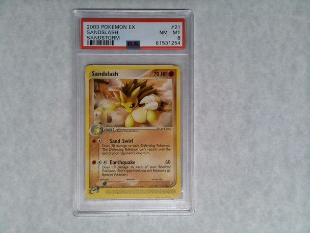 Pokemon PSA 8 Sandslash EX Sandstorm 21/100