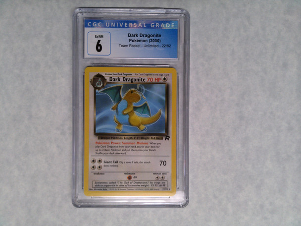 Pokemon CGC 6 Dark Dragonite Team Rocket 22/82