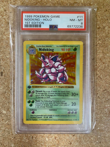 ポケモンカードゲーム 1999 Nidoking-Holo 1ed PSA5 Nidoking 1999 Pokemon Game #11 1st Edition Holo Price Guide