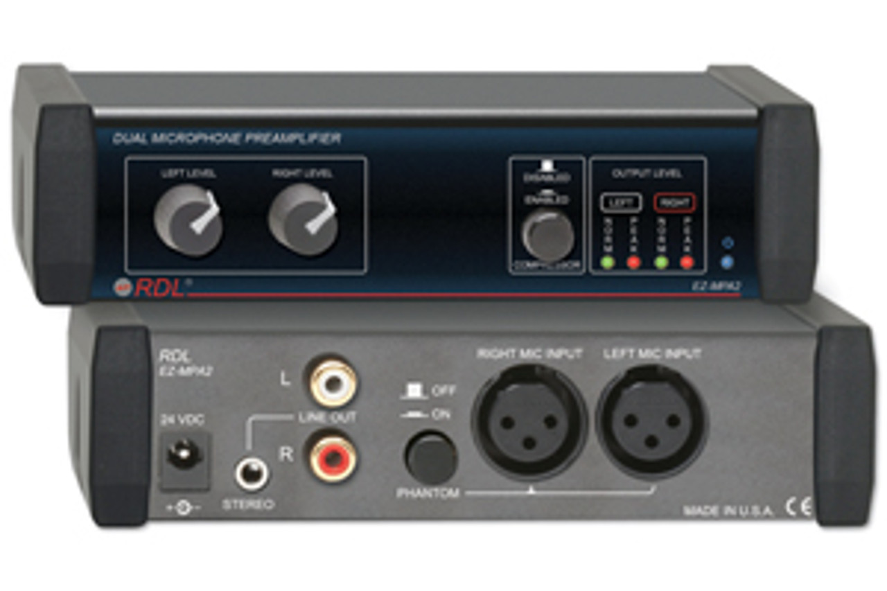 RDL EZ-MPA2 Dual Microphone Preamp/Compressor