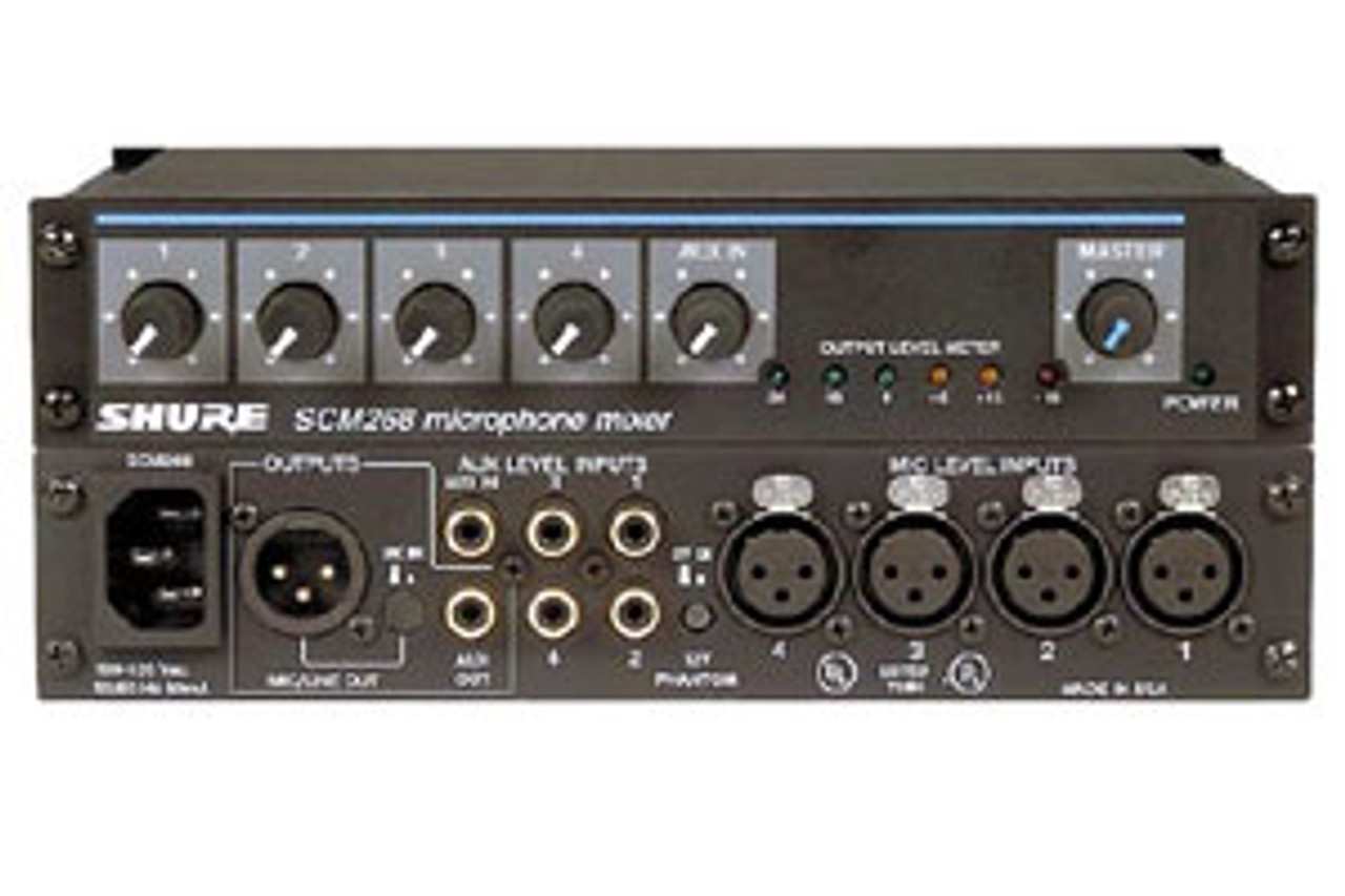 Shure SCM268 4-Channel Microphone Mixer - ProAudio.com