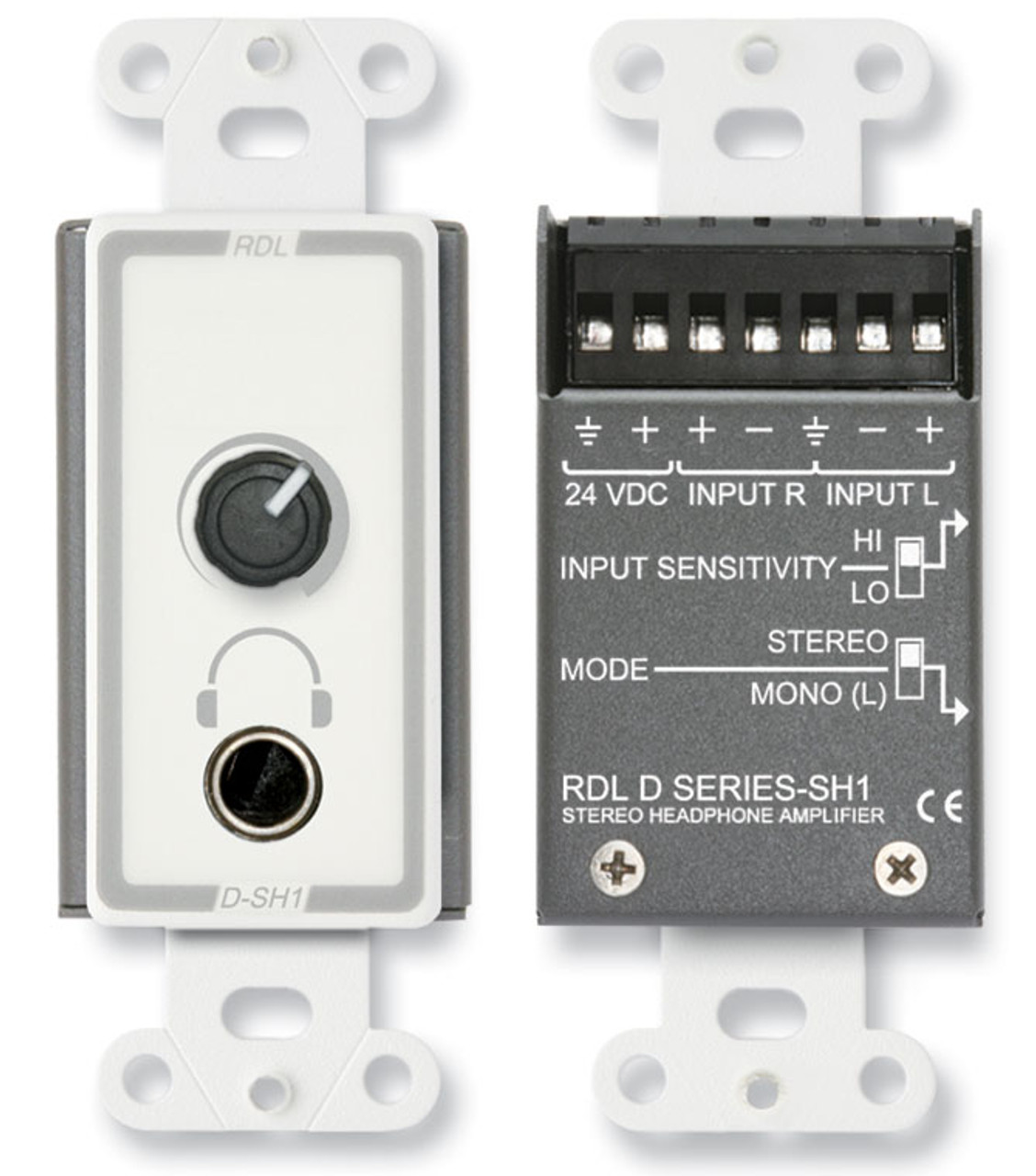 RDL D-SH1 Stereo Headphone Amplifier, Decora Panel with User level Control - ProAudio.com rdl-d-sh1-stereo-headphone-amplifier-decora-panel-with-user-level-control-proaudio-com