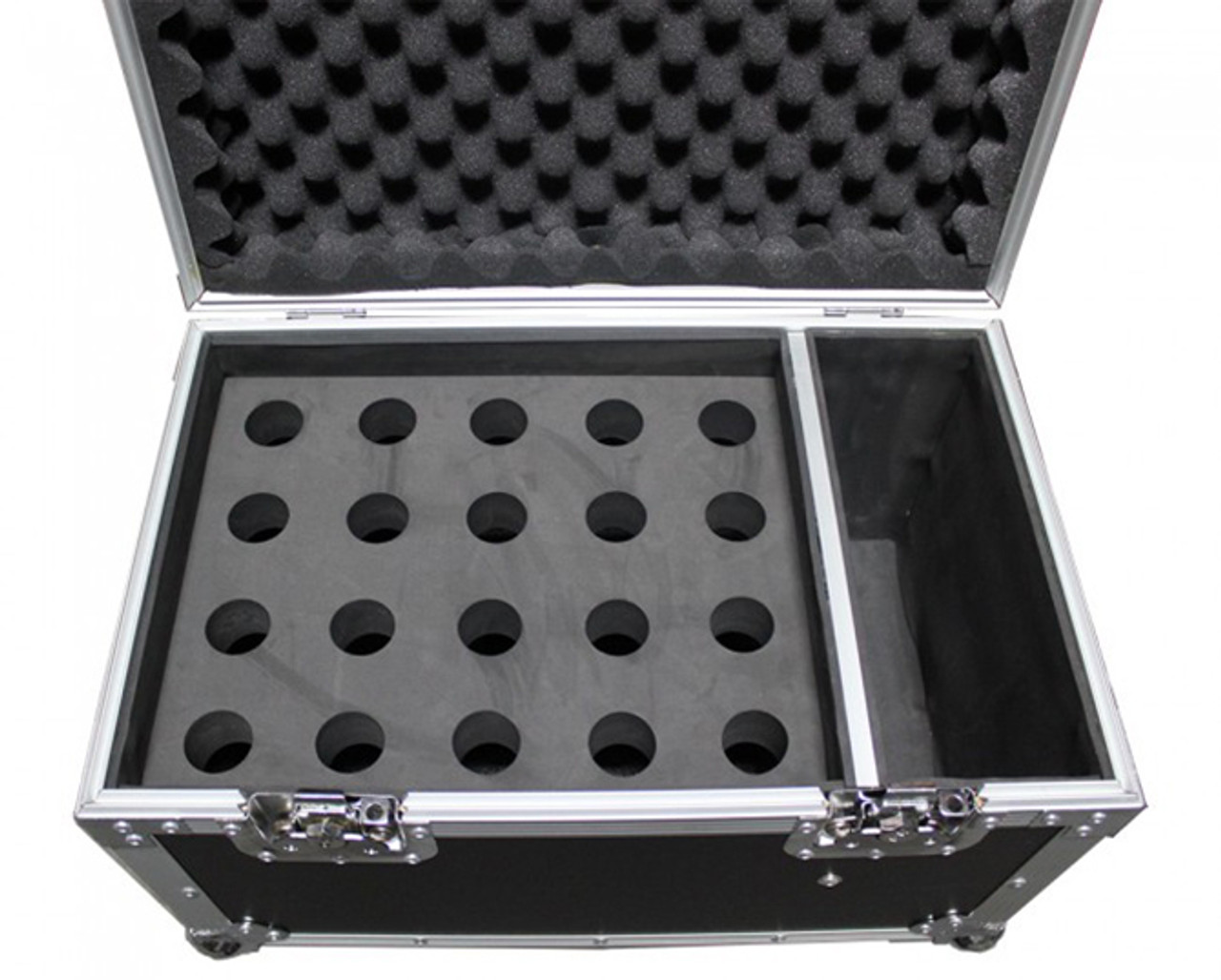 ProX XS-MIC20S ATA Flight Case for (20) Wireless Wired Microphones with  Additional Storage