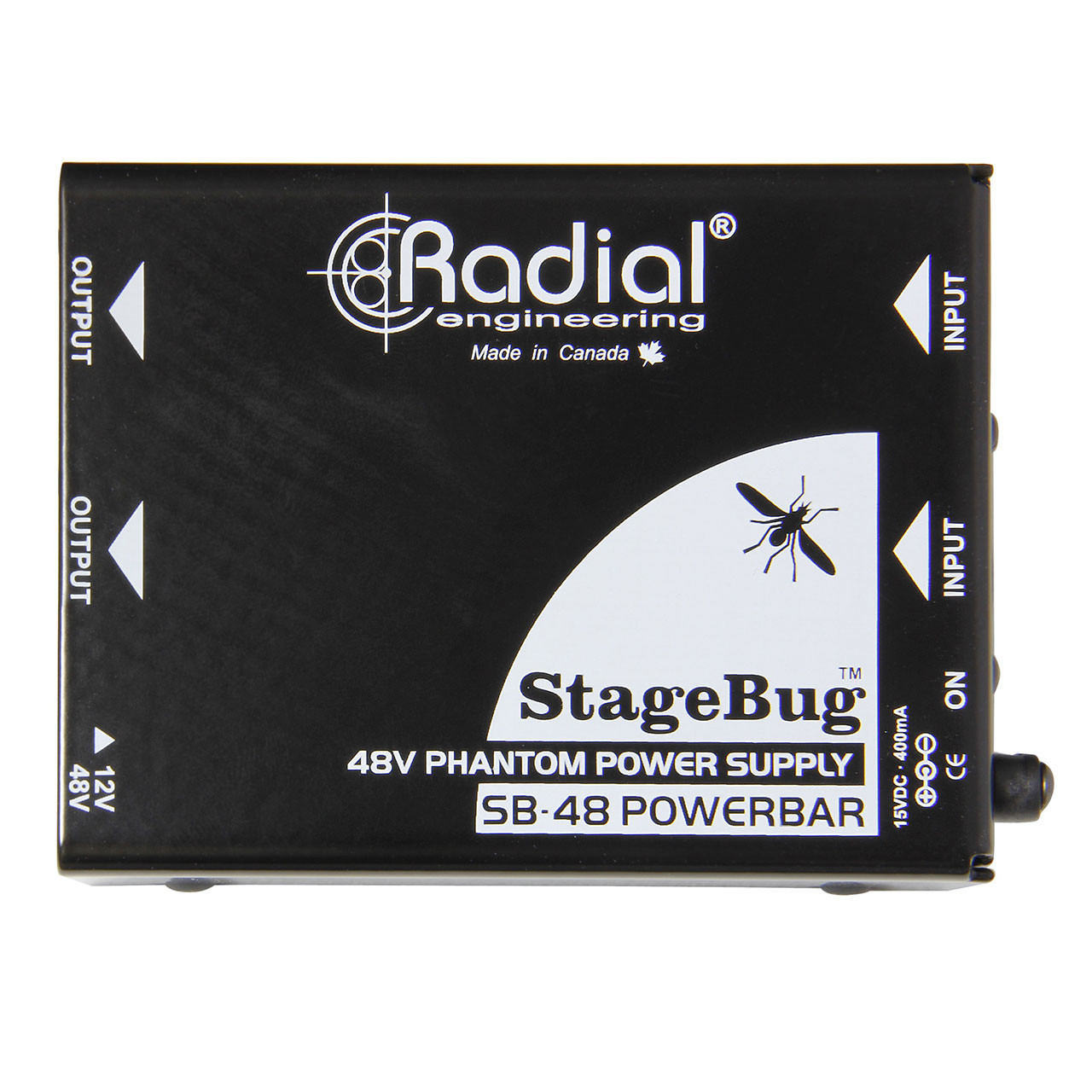 Radial SB-48 Phantom 2-Channel 48V Phantom Power Supply for Mics and Active  DI Boxes