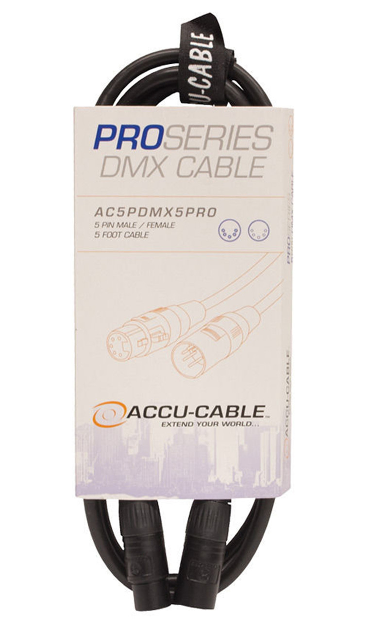 Accu-Cable DMX 5-Pin Data Cable 5 Foot