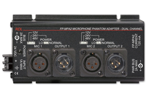 RDL FP-MPA2 FLAT-PAK Dual Microphone Phantom Adapter