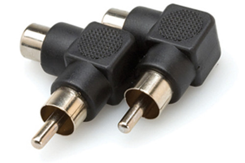 Hosa GRA-259 Audio Adaptor 2-Pack, RCA (F) - Right Angle RCA (M)