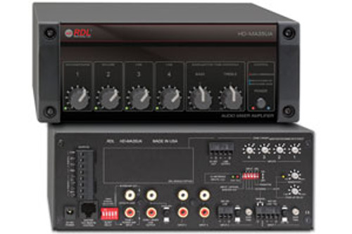 RDL HD-MA35UA 4-Input 35-Watt 70-Volt Mixer/Amplifier