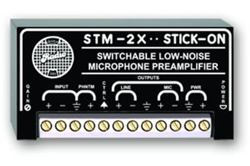 RDL STM-2X STICK-ON Switched Microphone Preamplifier