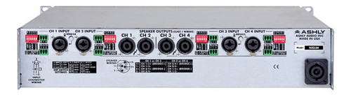 Ashly nXp3.04 Network Power Amplifier, 4 x 3,000 Watts at 2 Ohms with Protea DSP