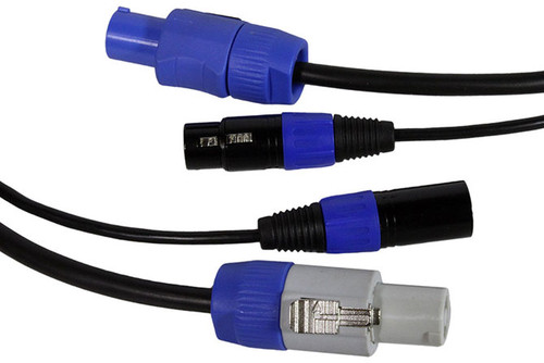 Blizzard DMXPC-3 PowerCon Combo DMX / PowerCon Cable, 3'