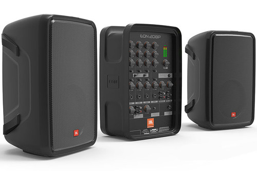 JBL EON208P 8" 2-Way Portable PA System w/ Powered 8-Channel Mixer & Bluetooth