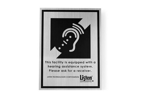 Listen LA-304 Assistive Listening Notification Signage Kit