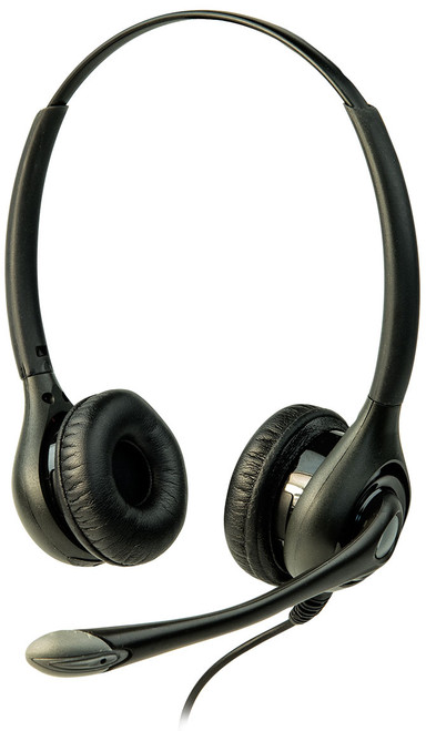 Listen LA-453 Headset 3 Dual On-Ear with Noise Cancelling Boom Mic